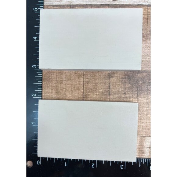 Cat's Meow Hand-Painted Wooden Train Blocks Set Of 2 With Red & Green Designs - Picture 2 of 2